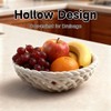 JBESUHI 9.6 Inch Woven Ceramic Fruit Bowl with Drain Holes