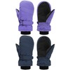 SATINIOR 2 Pairs Kids Snow Mittens Waterproof Winter Ski Gloves