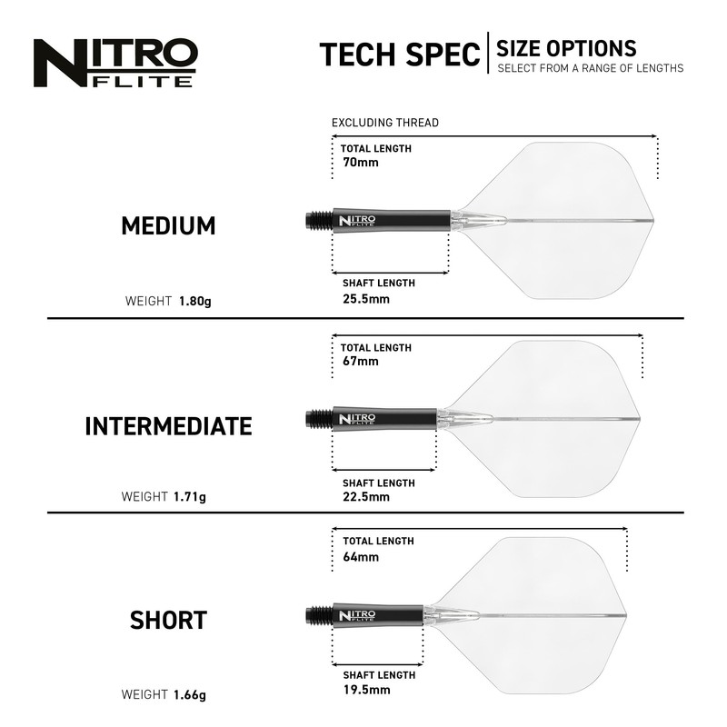 RED DRAGON Darts - Nitro Flite Integrated Flights & Shafts