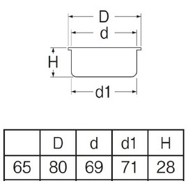 SANEI H41-65 Drainage Parts, VU Eye Plate, Key Type, Nominal 65, Zinc Die Cast