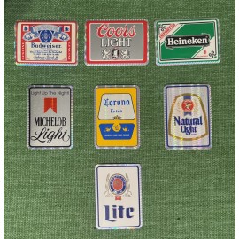 VTG 90s Beer Prism Stickers Lot Of 7 Deadstock Vending Machine Bud Coors Miller