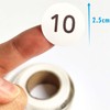 Set of 8 Number 1-100 Labels 25mm Round Number Stickers