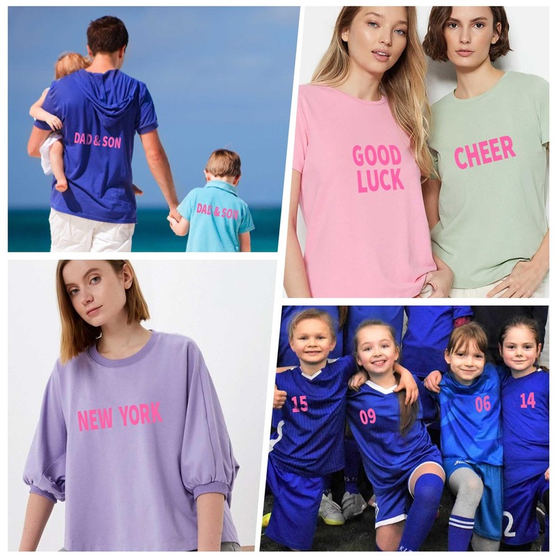 6 Sheets Iron on Letters,306 Pcs 2 Inch Iron on