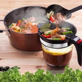 VONDIOR Fat Separator With Bottom Release, 4 Cup Gravy Separator for Cooking with Oil...