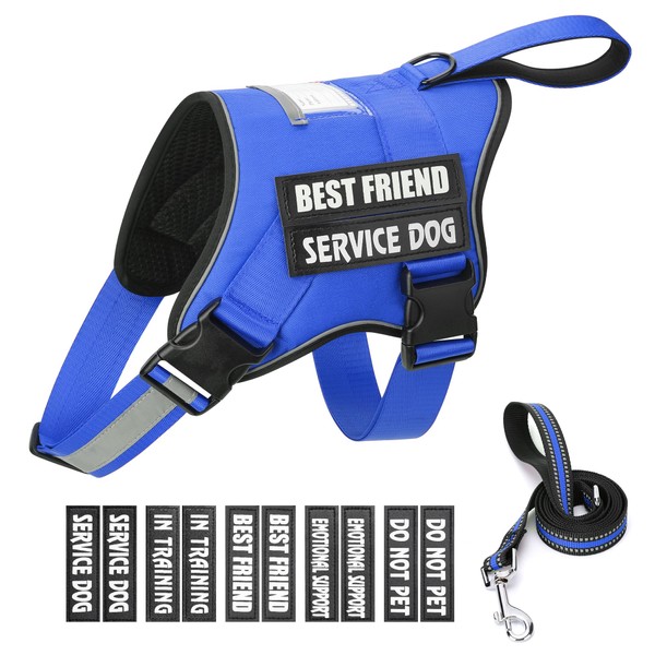 DEWVIE Service Dog Vest Harness, Adjustable Dog Harness and Dog