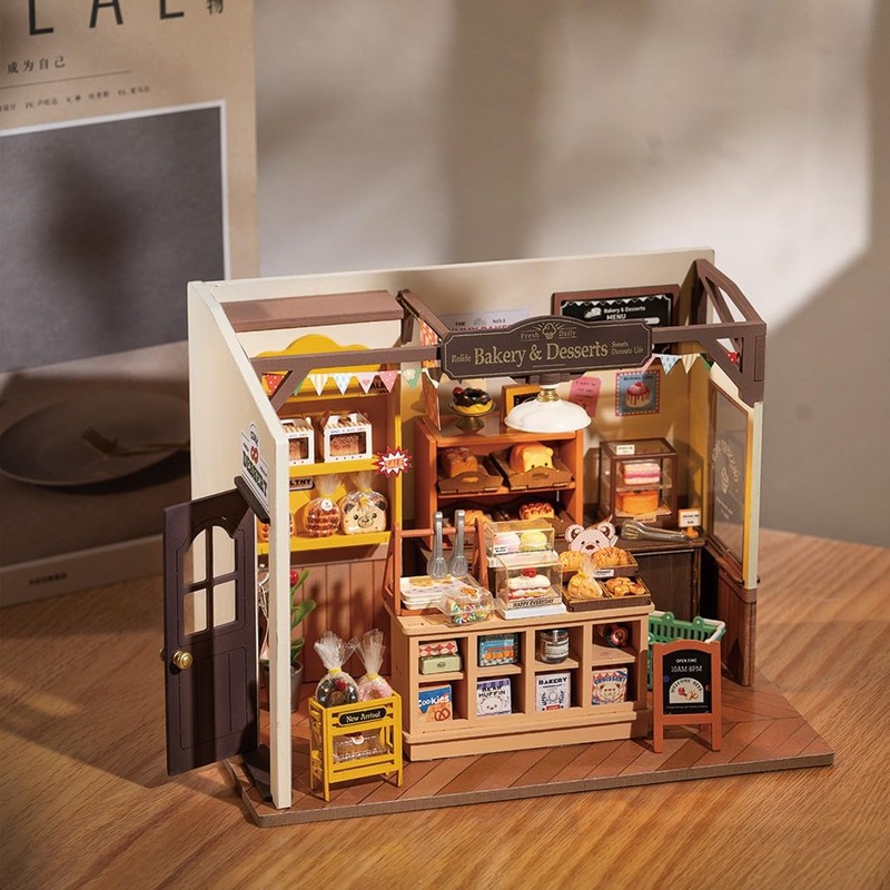 Dokurundo ® Robotime DIY Miniature House Doll House (Mori Bakery)
