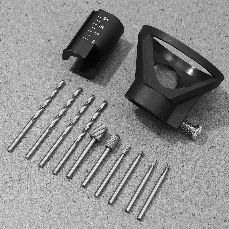 Zerodis 4pcs Wood Milling Cutter Drill Bits + 6pcs HSS