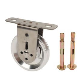 Gym Pulley Blocks Wall Mount Fixed Pulley Wheel Rotation 360 Degree for LAT Pulley System Gym Pulley System DIY Home Projects Stainless Steel Aluminum