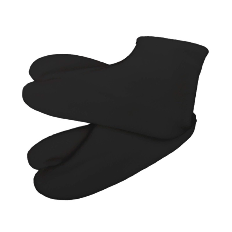 Kyoetsu Men's Tabi Socks, Fleece Cover, Winter Socks, Black