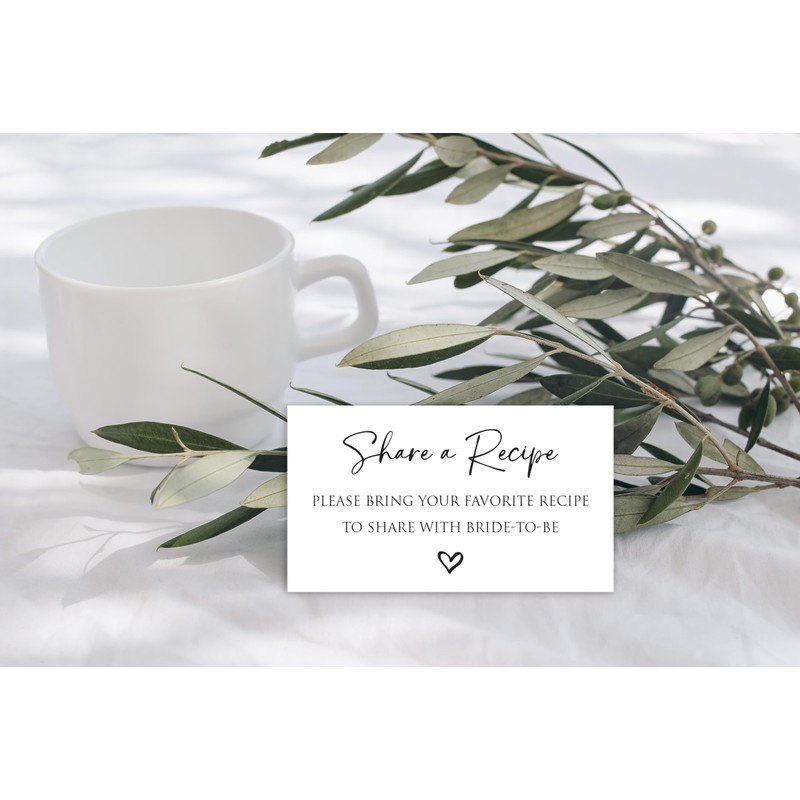 Bridal Recipe Request Cards - 48 Cards