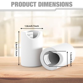 Eastrpupira 12 Pack Anti-Collision Corner Drawer Bumpers, Silicone Protector for Cabinet Handle, Silicone Cabinet Pull Covers (White)