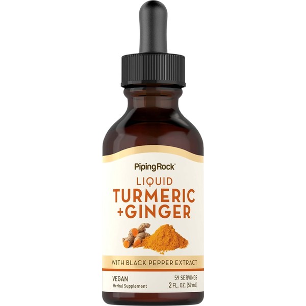 Piping Rock Liquid Turmeric and Ginger Supplement | 2 fl