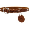HUNTER Solid Education Heavy-Duty Braided Cowhide Dog Training Collar