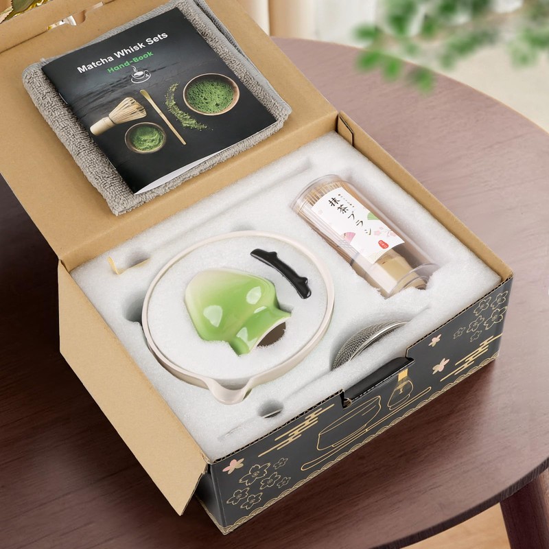 Matcha Set (7-Piece) Which Matcha Whisk, Matcha Cup, Matcha Bowl,