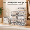 25L Under-Bed Storage Box Transparent PVC Storage Boxes with Lids