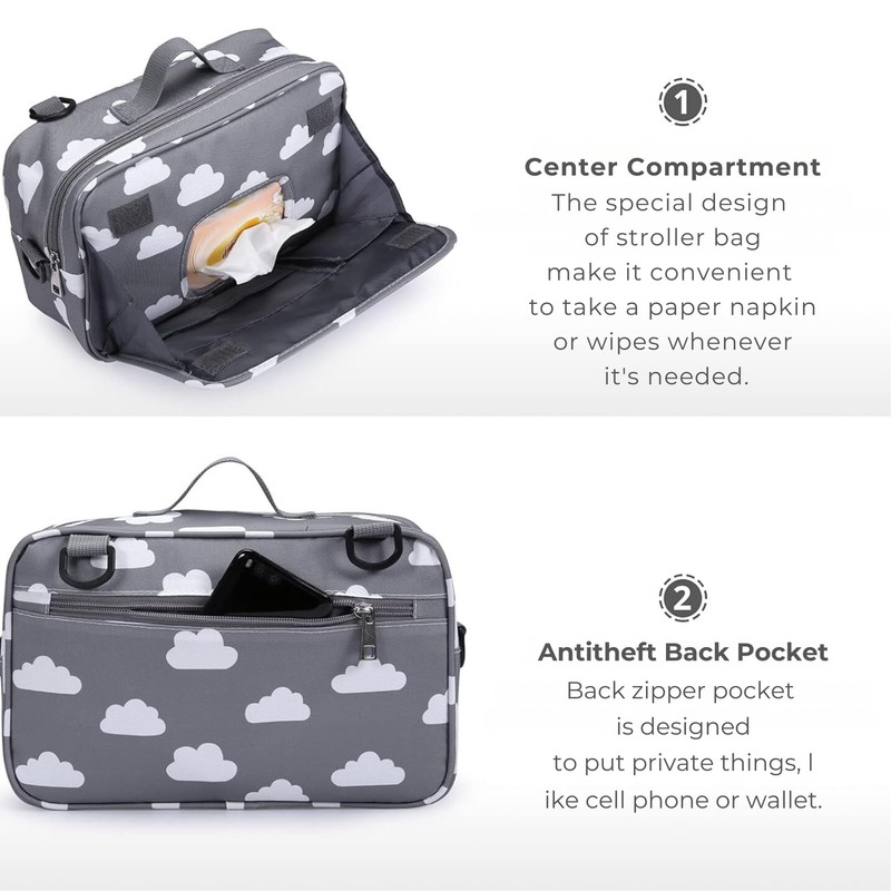 Small Stroller Buggy Maternity Bag Stroller Stroller Stroller Organizer Multipurpose