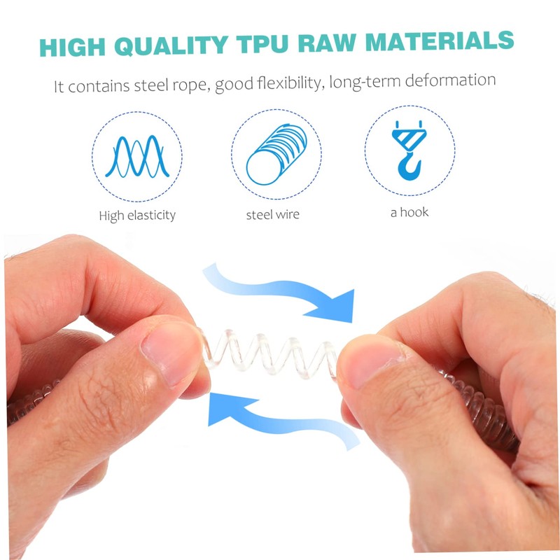 KOMBIUDA 3pcs Wrist Lanyard Keychain Spring Key Chain Clasp Hook