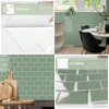 10 Sheet Thicker Subway Tiles Peel and Stick Backsplash,12"x12" Green