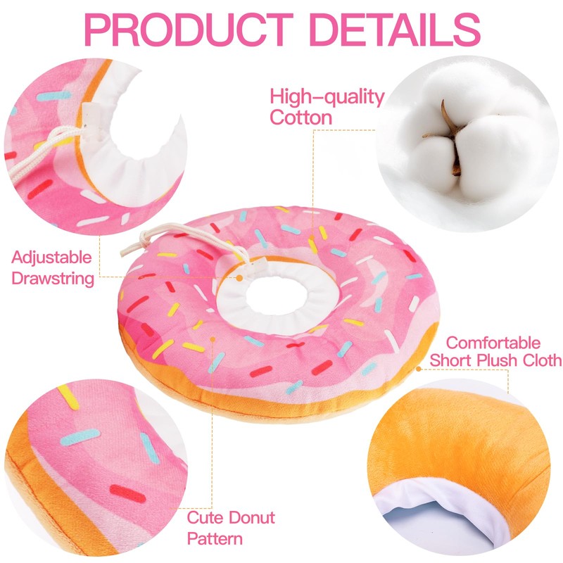 WONONE Cat Cone Collar Soft, Cute Cat Donut Collar After