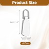 sourcing map 4pcs Zipper Pull, 1.42 Inch Zinc Alloy Zip