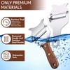 2 Pieces Truffle Slicer Adjustable Blade Rosewood Handle Stainless Steel