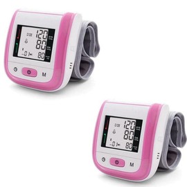 Baumanómetro de mano Presion, PressuColors, MXPUO-014, 2pza, Rosa, LCD, 2 Pilas AAA, 135 a 195mm Diámetro Muñeca