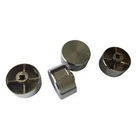 Meter Star 4pcs Rotary Switch Gas Stove Parts Stove Knob, Gas Stove Knob Stainless, Steel Round Knob, Knob for Gas Stove
