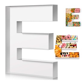 Hayaww Cardboard Letters Fillable Candy Box Cardboard Letters Papier Mache Box in Letter Shape Birthday Treat DIY Gift Box in Letters Number Shape Letters Wall Decoration (E)