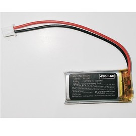Nzzz 450mAh 3.7V 602040 LiPo Battery with 2 Wires XH2.54mm Connector 602040 High Temperature Resistant Rechargeable Battery for Mouse and Keyboard Built-in Universal