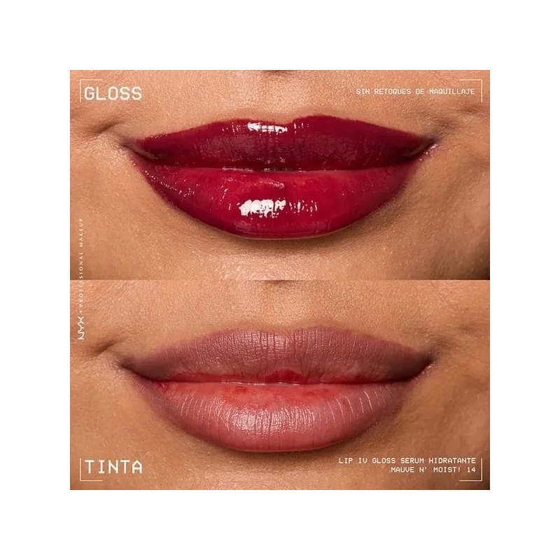 NYX PMU Lip IV, Gloss Serum Hidratante efecto tinta 5