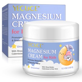 Magnesium Cream for Kids, Relaxation & Relieves Stress- Topical Magnesium Cream with Soothing Lavender, Shea Butter, Vitamin E - for Babies, Toddlers & Juniors