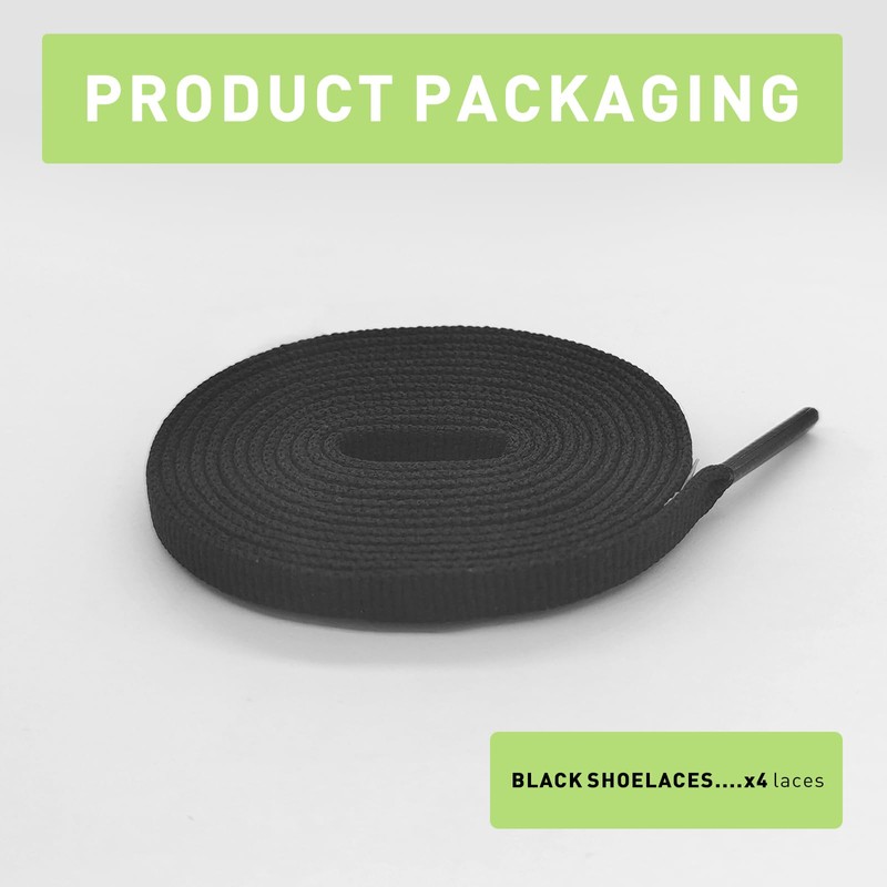 UamGlsob 2 Pairs Shoelaces for Brooks Sneakers, 1/4"(6mm) Stripe Flat