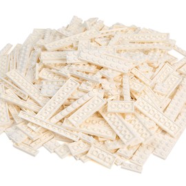 MANNIDOO 360 Pieces Flat Building Plates, 12 Sizes Multipacks Plates Compatible with All Major Brands Pieces, Small Flat Platform Base for Building Bricks, White