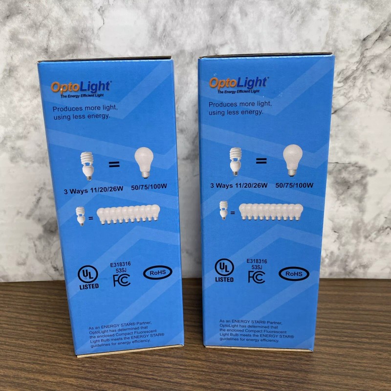 OptoLight 3-Way Soft White Bulb 1700 Lumens  Mini Spiral OP-CFL-