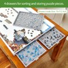 1500 Piece Non-Wood Jigsaw Puzzle Board with Drawers and Felt