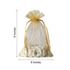Balsa Circle 60 pcs 6x9 inch Gold Organza Favor Bags