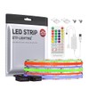 BTF-LIGHTING FCOB COB RGB LED Tape Light High Density Flexible 1M 576LEDs/m 4PIN RGB 8mm Width Strip Light DC5V Bluetooth Music Sync APP Control IR Remote with USB Controller Dimmable Color Changeable