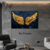 Black and Gold Angel Wings Wall Art Abstract Wing Painting