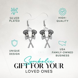 Lacrosse Stick Earrings - Girls Lacrosse Jewelry - Gift For Lacrosse Players, Moms and Coaches, Lacrosse Accessories