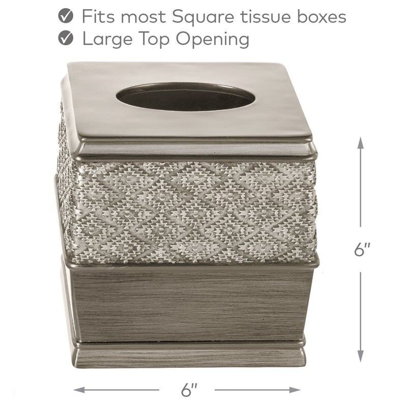 Creative Scents Dublin Silver Bathroom Accessories Set Complete - Brushed