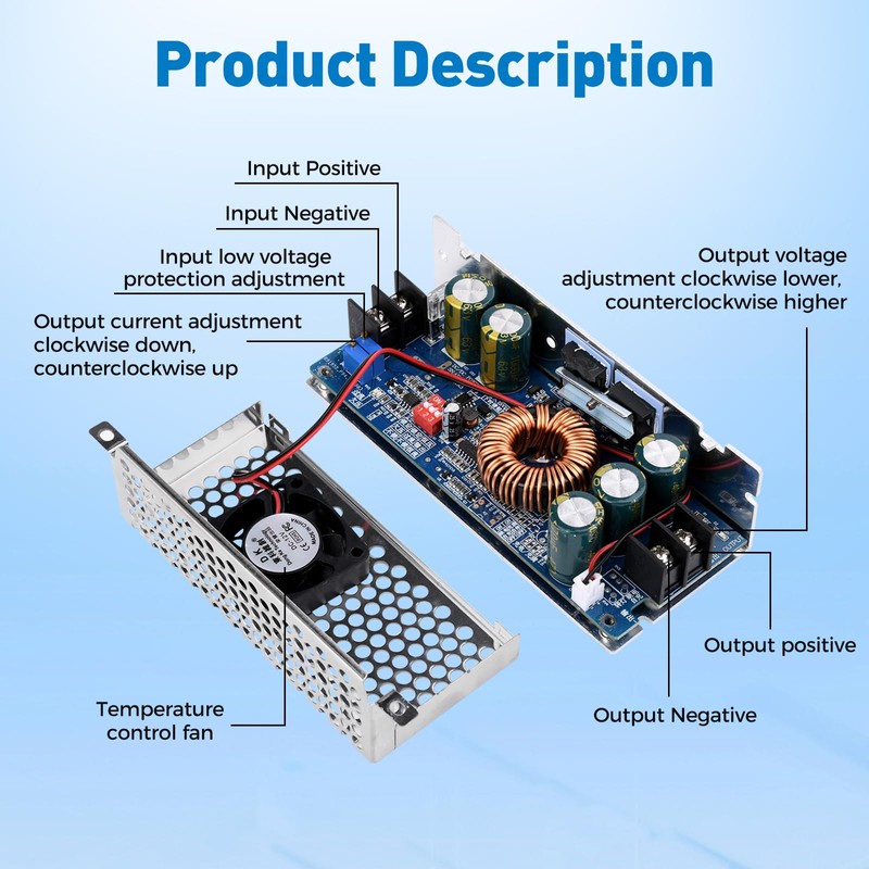DC-DC Adjustable Boost Converter 500W 20A Constant Voltage Constant Current