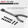 DASBET Variable Cylinder Spanner Wrench Set 15Pcs Adjustable Pin with