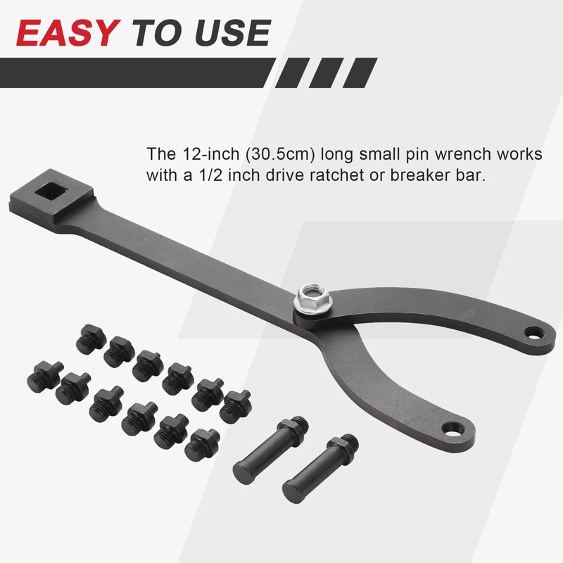 DASBET Variable Cylinder Spanner Wrench Set 15Pcs Adjustable Pin with