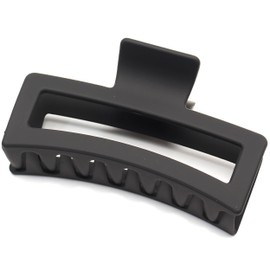 QinGoo Giant Black Matte Hair Clip Large Beautiful Women's Hair Clip Elegant Hair Accessory Plastic Headpiece 1 Piece (12.7 cm x 5.3 cm, Black)