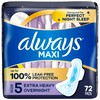 Always Maxi Overnight Pads with Wings for Women, Size 5,