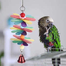 Birds Swing Toys, Hanging Parrot Chewing Toy Bird Bells Toy for Birds Parakeet Cockatiel Bird Lover Chewing Grind Teeth Pet Cage Supplies