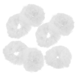 Beavorty 10 Pack Furry Hair Ties Thick Elastic Bands for Women Girls Hair Accessories Ponytail Holders