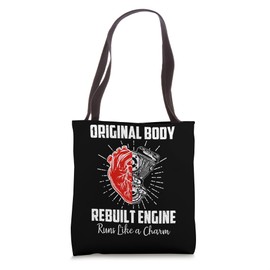 Funny Open Heart Surgery Recovery Survivor Gifts Men Women Tote Bag
