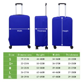 PATIKIL Luggage Cover, Suitcases Covers Elastic Carry on Cover Protector Washable Scratch-Resistant Fits 28-29 Inch Luggage for Travel Business Trips, Blue