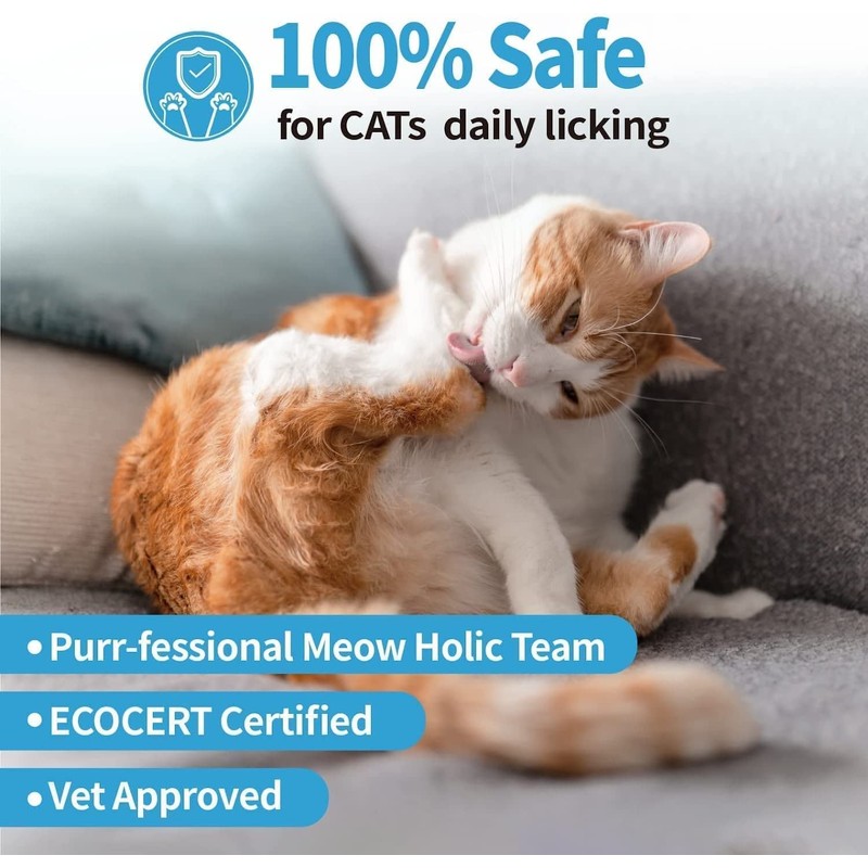 Mooncat Waterless Cat Shampoo+Cat Brush, Licking Safe Dry Shampoo for